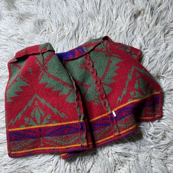 VTG Ralph Lauren Country Womens Wrap Skirt Wool Southwestern Aztec Blanket - Picture 6 of 8